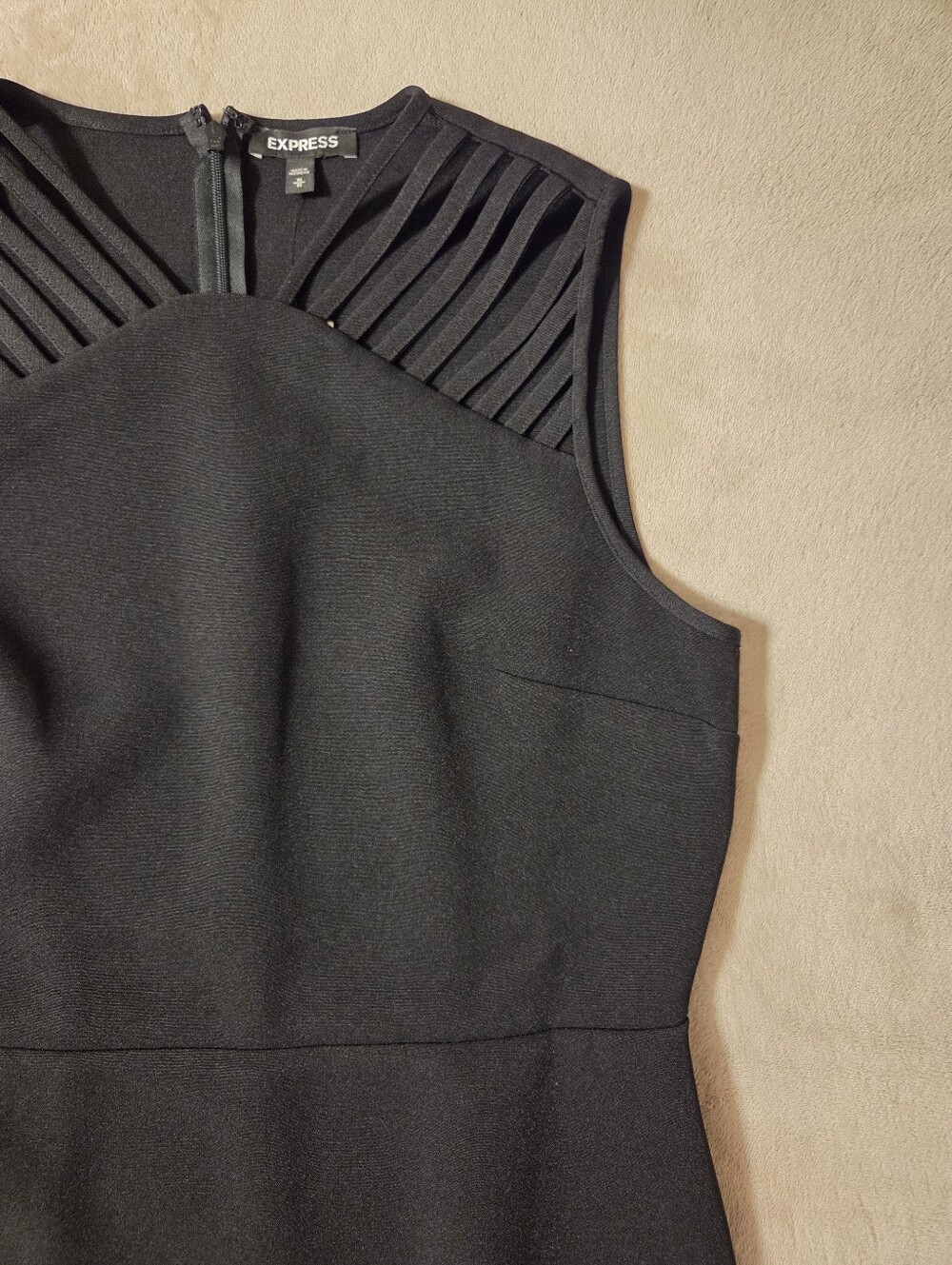 NWT Express Black Sleeveless Cutout Dress